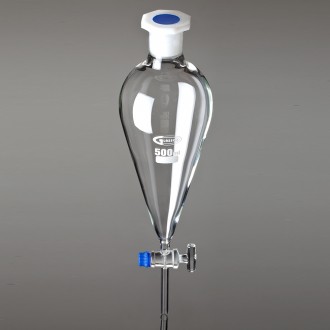 Squibb Solid Glass Separatory Funnels DIN ISO 4800, 250ml