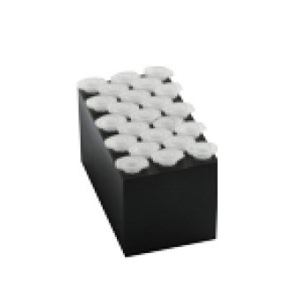 B23-1.5, Block with 23 sockets for 1.5ml tubes, flat bottom